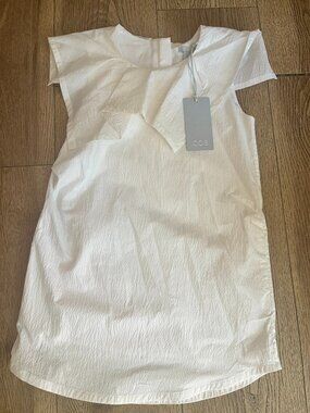 COS KIDS  A-line sleeveless textured Summer wedding Casual dress Sz 2-4Y White